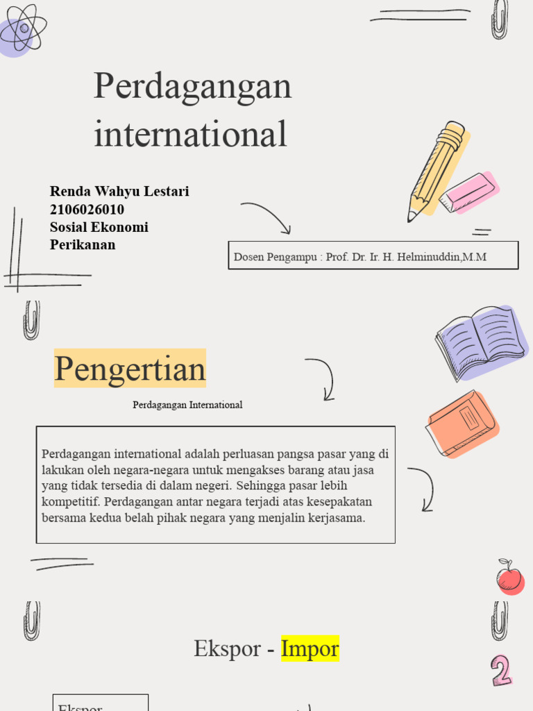 Ketersediaan Barang dalam Perdagangan Internasional | PDF