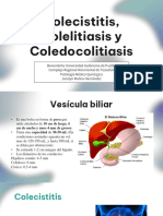 Colecistitis, Colelitiasis y Coledocolitiasis