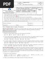 Prob-Stat - 222 Final