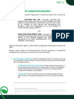 Pre-Termination Agreement - Prime Infra Development