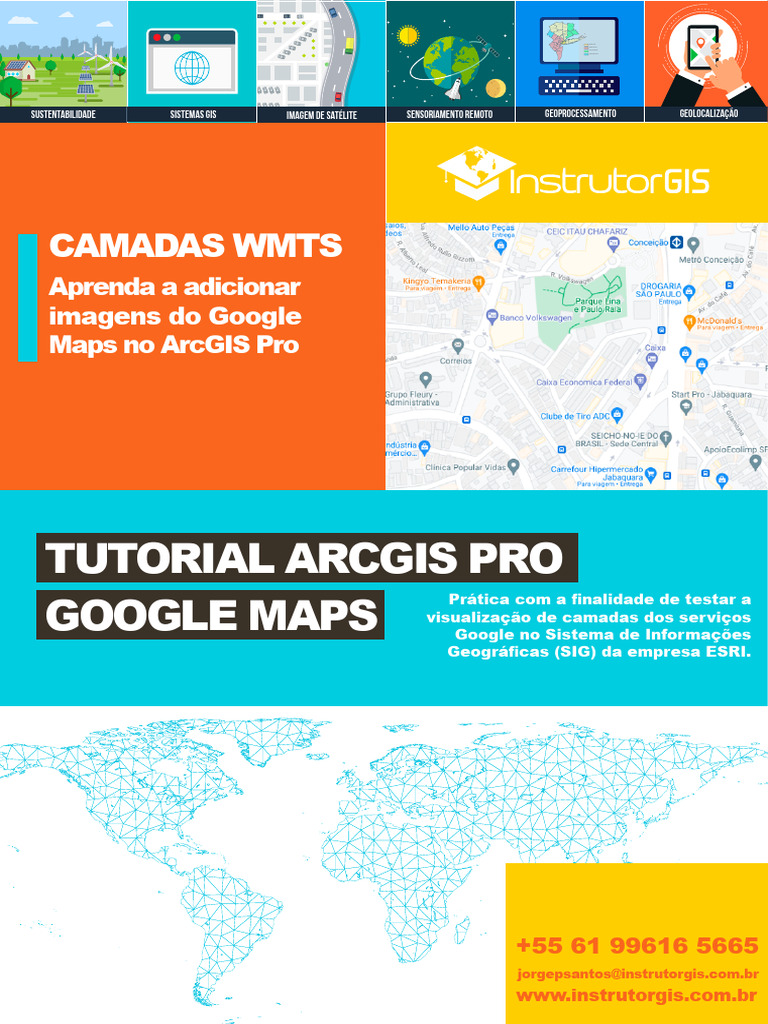 Adicionar Google Maps no ArcGIS Pro WMTS | PDF | Sistema de informações ...