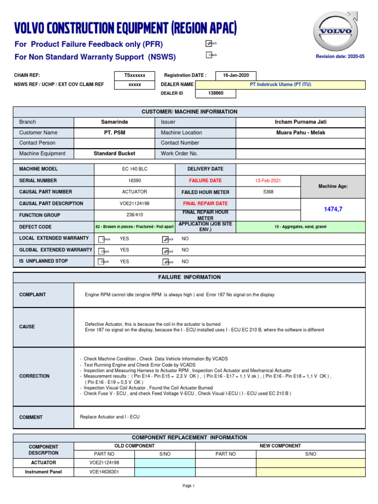 VCE PFR PSM EC 140 BLCM, Actuator | PDF | Electrical Engineering