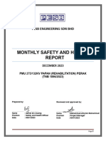 Monthly Safety and Health Report Dec 2023