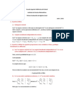 Escuela Superior Politécnica Del Litoral Instituto de Ciencias Matemáticas Primera Evaluación de Algebra Lineal Julio 7, 2011