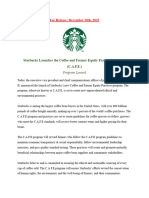 Starbucks Press Release Memo and Blog Project