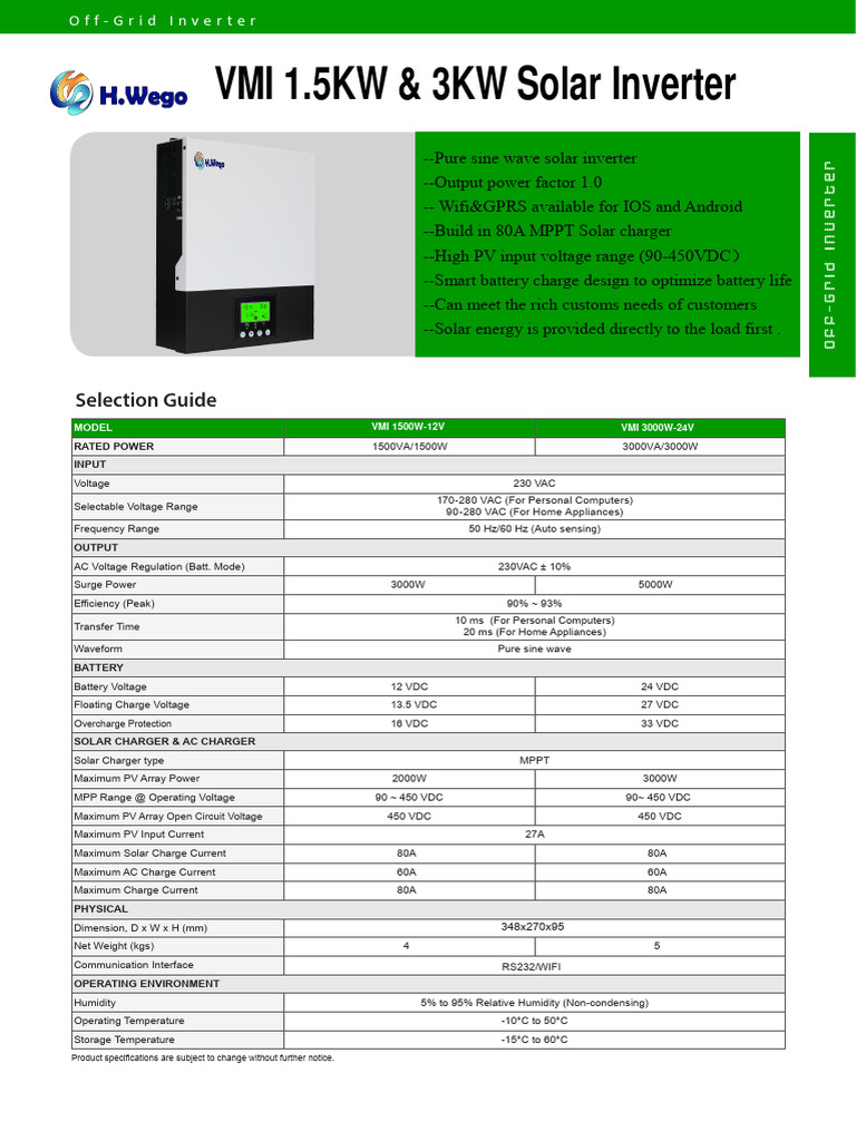 Off-Grid Solar Inverter Guide | PDF | Power Inverter | Battery Charger