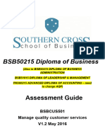 BSBCUS501 Assessment Guide V1.2