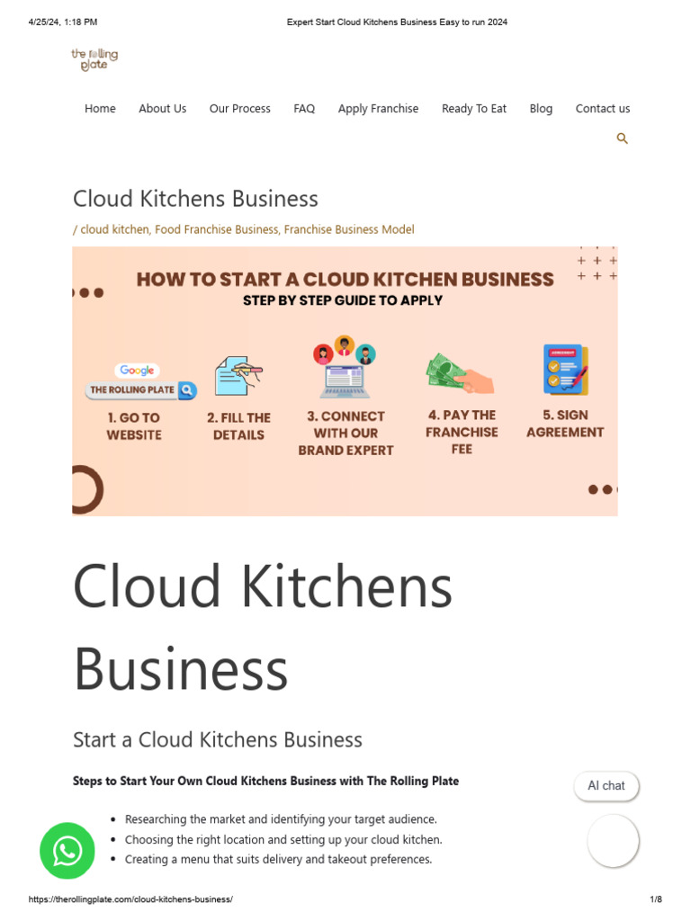 Expert Start Cloud Kitchens Business Easy To Run 2024 | PDF | Cloud ...