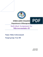 1-Micro Economics II-Meles GW