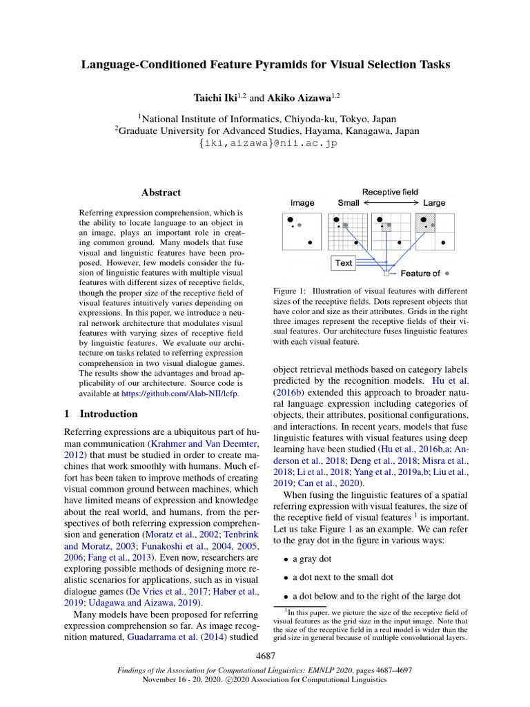 Language-Conditioned Feature Pyramids | PDF | Cognitive Science ...