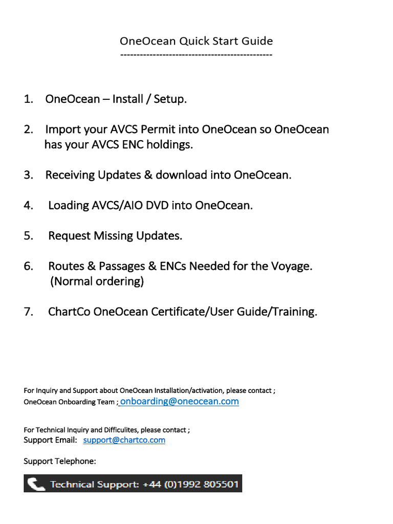 OneOcean Quick Start Guide | PDF | Computer File | Computer Science