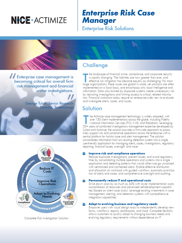 Enterprise Risk Case Management Solutions | PDF | Regulatory Compliance ...