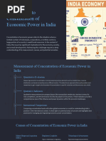 Introduction To Concentration of Economic Power in India