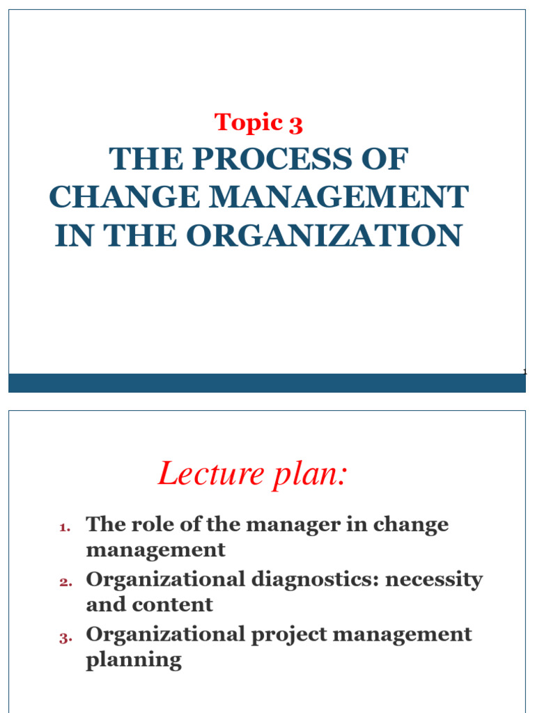 Change Management. Lecture 3 | PDF | System | Methodology