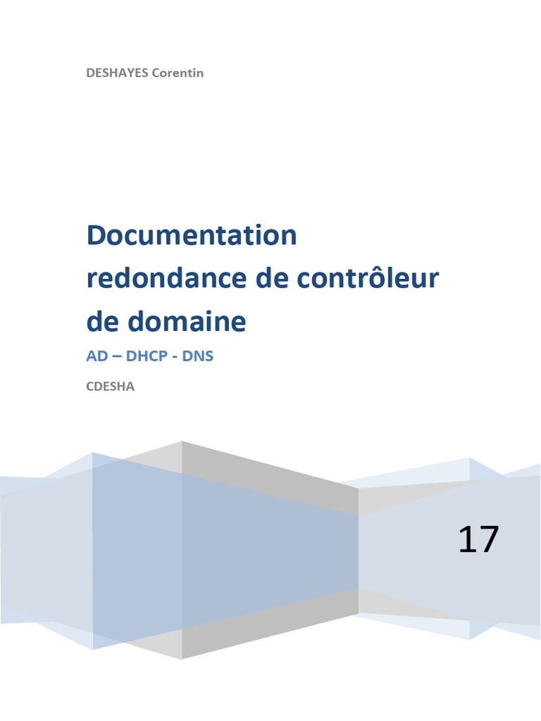Redondance des contrôleurs de domaine AD | PDF | Active Directory ...