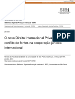 O Novo Direito Internacional Privado e o Conflito de Fontes Na Cooperação Jurídica Internacional