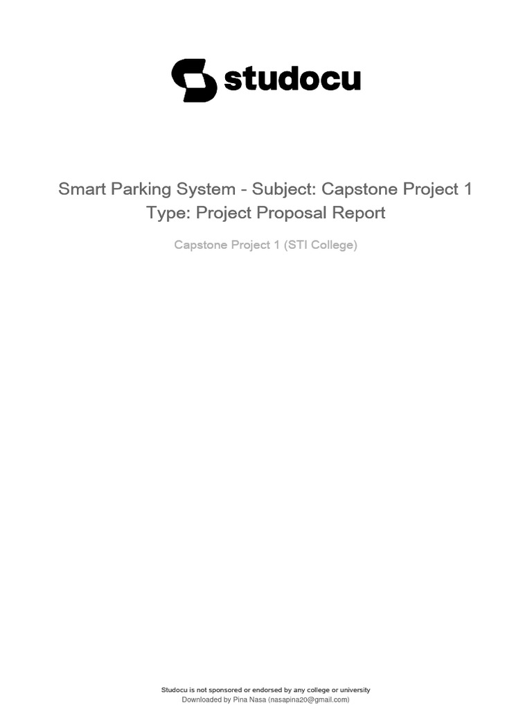 Smart Parking System Project Report | PDF