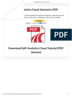 SAP Analytics Cloud Tutorial in PDF