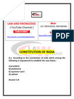 Constitution Law MCQ