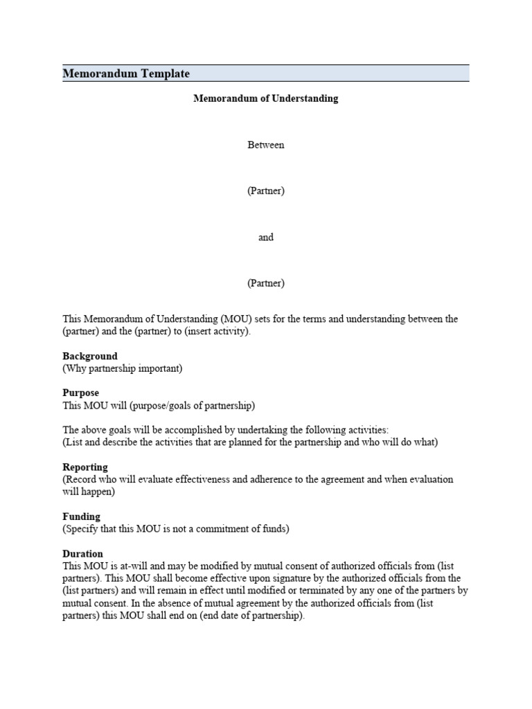 Memorendum sample | PDF