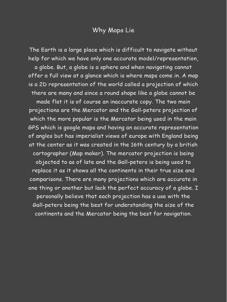 Why Maps Distort Reality | PDF