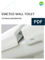 Evac 910 Wall Toilet: Technical Information