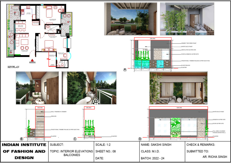 Balcony Interior Elevation Drawings | PDF | Houses | Brisbane