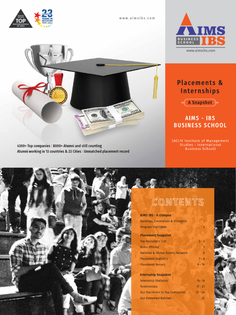 AIMS IBS Placement Brochure PDF