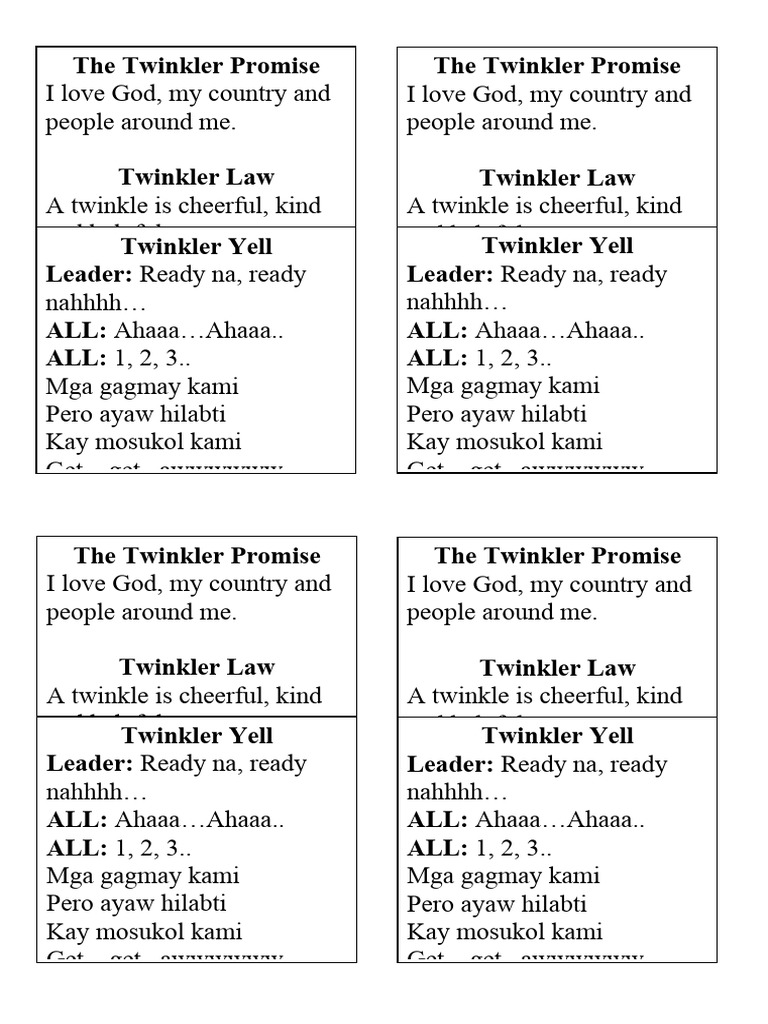 The Twinkler Promise and Law | PDF
