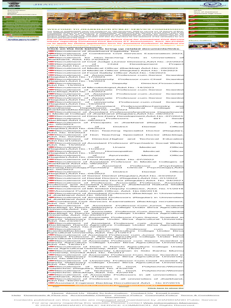 Jharkhand Public Service Commission (JPSC) | PDF | Psychiatry | Health Care
