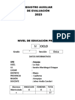 REGISTRO AUXILIAR y Asistencia - CARÁTULAS - 2023 - I.E. Sandro Mariátegui Chiappe.