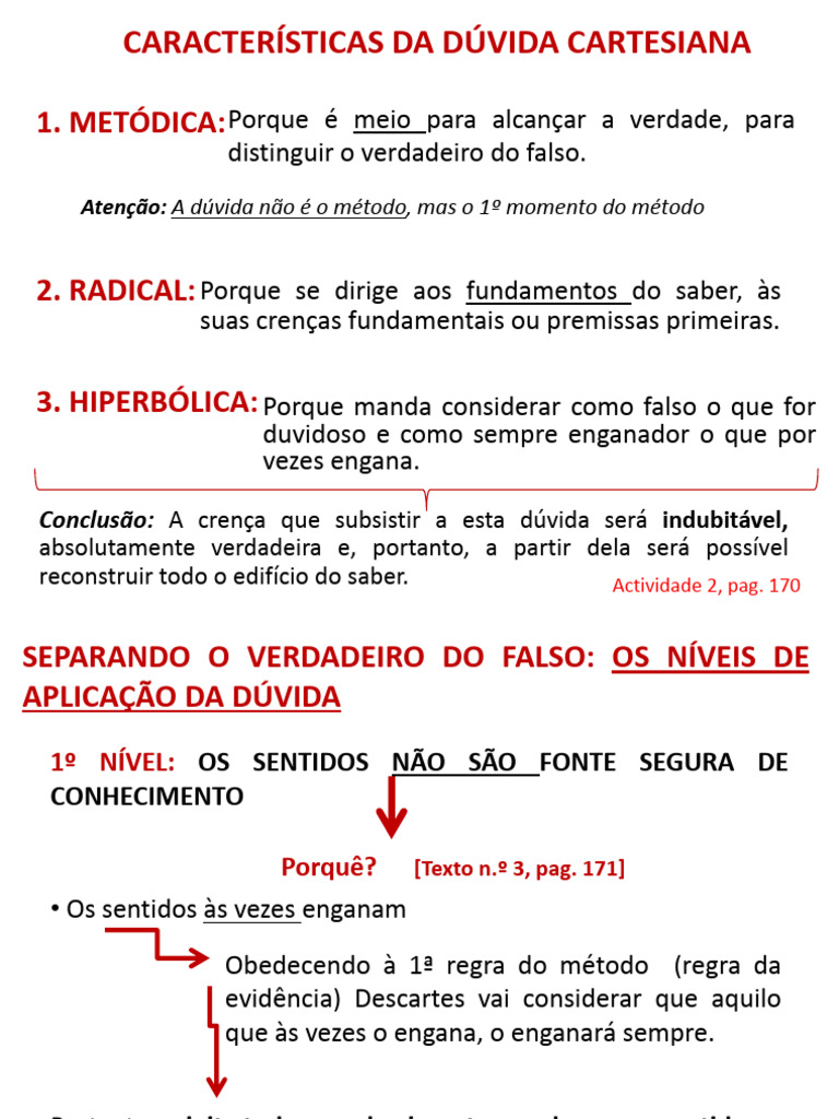 Características da Dúvida Cartesiana | PDF | Método científico ...