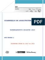 Cuadernillo de Logico Matematico de 2027 Al 2022. - Actualizado - 2024