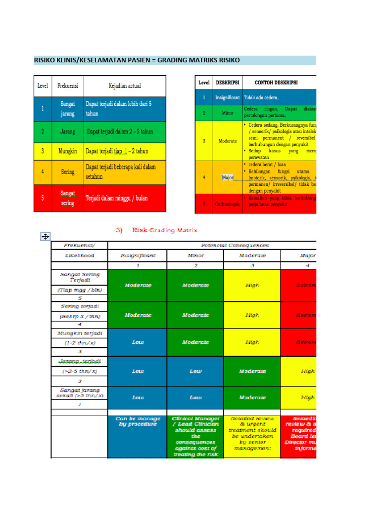 Matriks Risiko Keselamatan Pasien | PDF