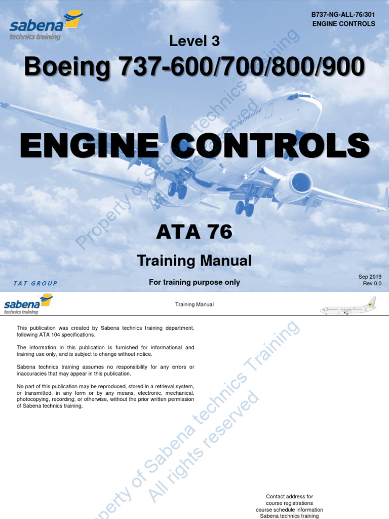 Boeing 737 Engine Control Manual | PDF | Manual Transmission | Clutch