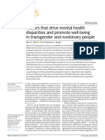 Reviews: Factors That Drive Mental Health Disparities and Promote Well-Being in Transgender and Nonbinary People