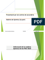 Presentacio Centres - 2a Part Quimica PAU 2024