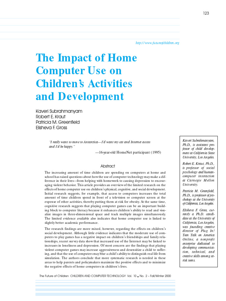 The Impact of Computer5 | PDF | Video Games | Epilepsy