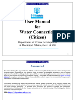 User Manual For Online Sanction of Water Connection For The Constructed Building Citizen