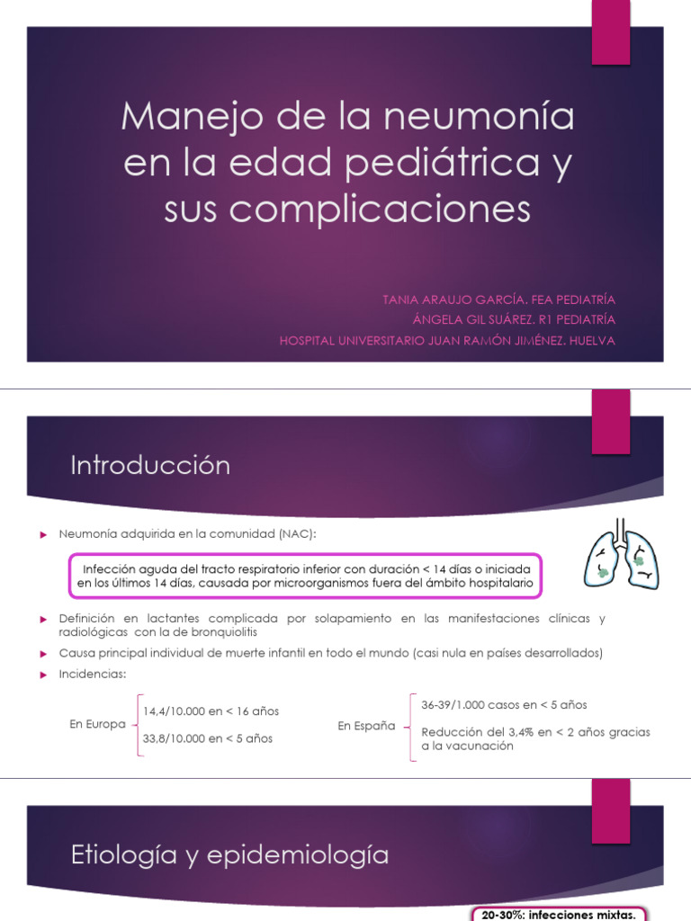 Neumonia En Edad Pediatrica Pdf Neumonía Medicina