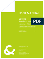 User Manual For Berlinger Equine Pre-Purchase Kit