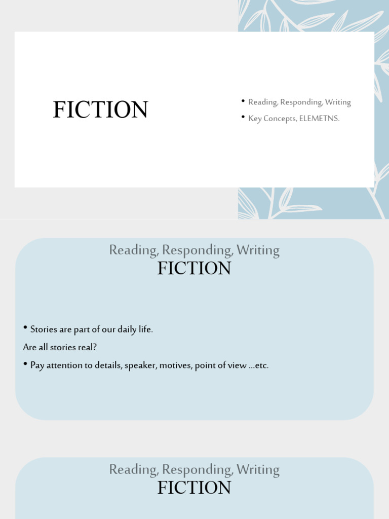 Fiction | PDF | Narration | Narrative