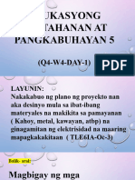 Edukasyong Pantahanan at Pangkabuhayan 5: (Q4-W4-DAY-1)