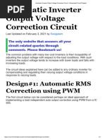 Automatic Inverter Output Voltage Correction Circuit - Homemade Circuit Projects