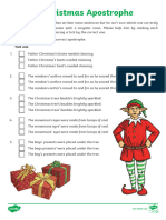 A Christmas Apostrophe Activity Sheet