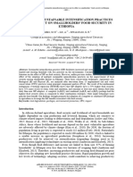 Adoption of Sustainable Intensification Practices and Its Effect On Smallholders' Food Security in Ethiopia