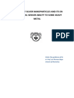 Synthesis of Silver Nanoparticles and Its Environmental Sensor Ability To Some Heavy