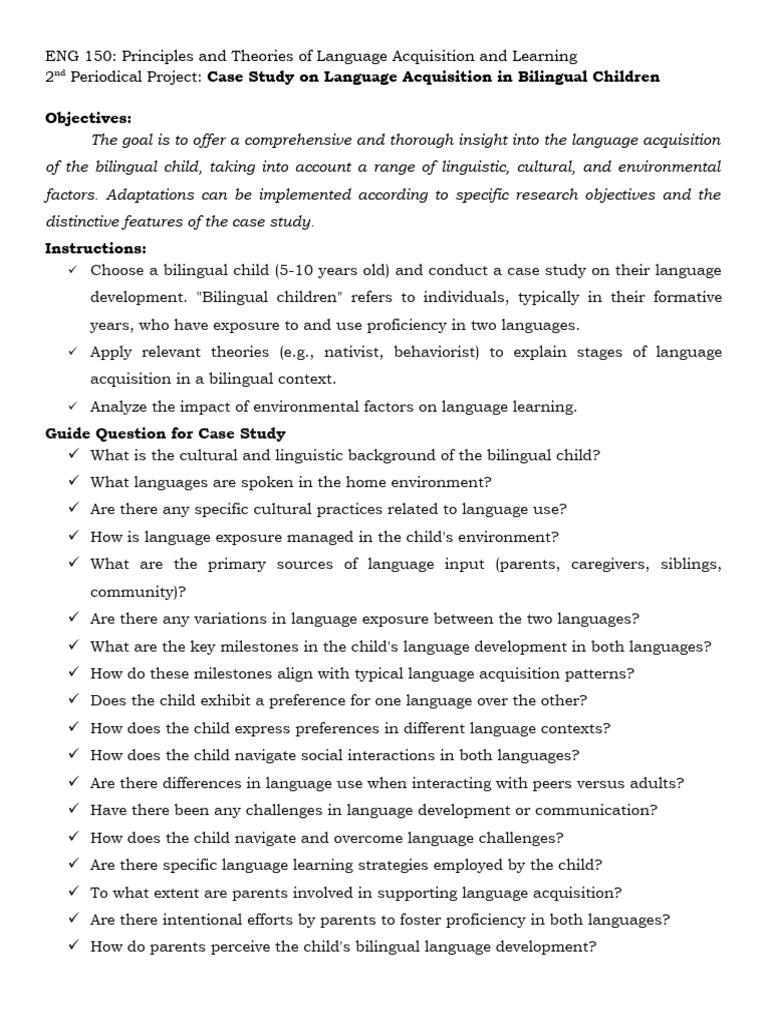 Eng 150 P2 Project | PDF | Language Acquisition | Multilingualism