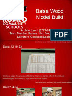 Reduced Size Balsa Wood Model Build - Group D