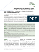 Effects of Probiotic Supplementation On Hormonal P